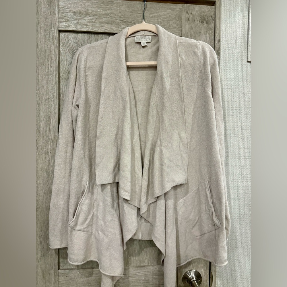 Barefoot Dreams Elegant Pink Cream Color Women's Cardigan Woman’s Size S/M